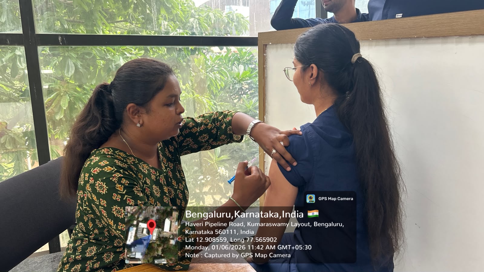 Hepatitis B vaccination drive session in progress